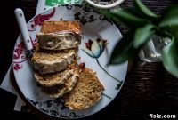 Spiced Carrot Loaf with Tahini Coconut Frosting