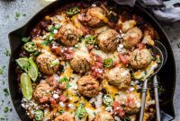 Turkey Meatball Enchilada Skillet