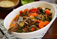 Foodie Friday Rainbow Chard Cheeseburger Soup