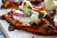 Caramelized Onion Roasted Cauliflower and Red Pepper Naan Pizza