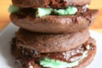 Indulgent Mint Chocolate Ganache Whoopie Pies