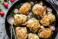 Spring-Inspired Chicken Thighs with Mint and Peas