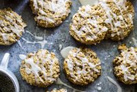 Warm Maple Drizzled Pumpkin Oat Cookies