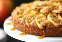 Caramel Drizzled Pumpkin Apple Cake