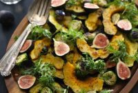 Brussels Sprouts and Ginger Roasted Squash Salad
