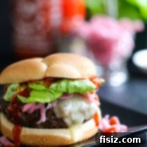 K-BBQ Burger with Tangy Pickled Red Onions 2 Korean BBQ Burger with Pickled Onions