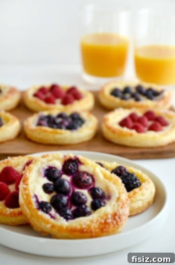 10 Delicious Mother's Day Brunch Recipes 6 Flaky Fruit and Cream Cheese Breakfast Pastries, an easy and elegant Mother's Day treat