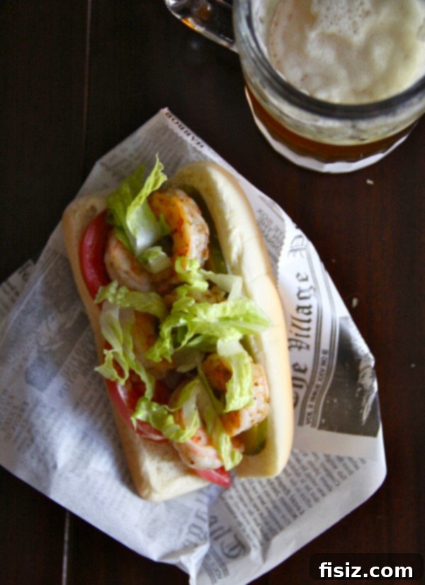 Beer Week: Pale Ale Shrimp Po' Boy 6 Another view of the Pale Ale Shrimp Po' Boy with a side dish