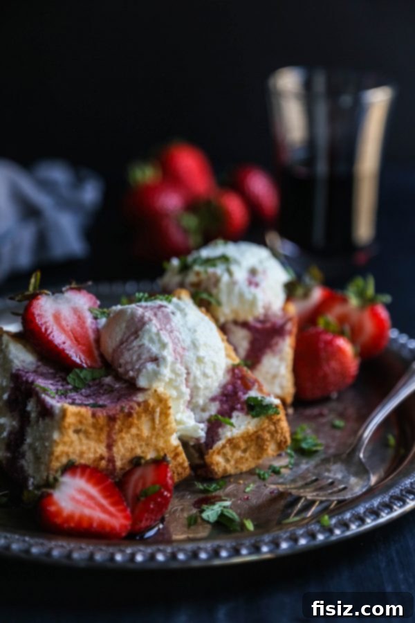 Bordeaux Berry Chèvre Mousse 5 Close-up of elegant Goat Cheese Mousse Cakes with Bordeaux Soaked Strawberries