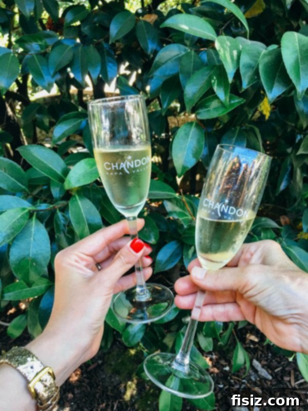Chandon winery - sparkling wine tasting patio
