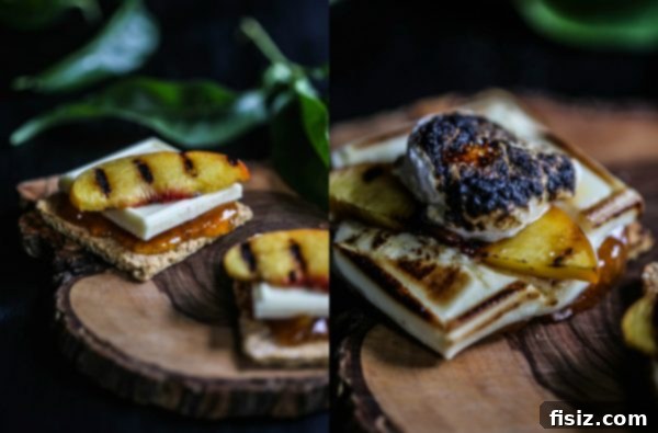 Peach White Chocolate Smores 3 s'mores recipe, easy summer treats, homemade s'mores