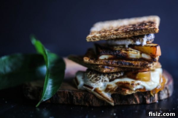 Peach White Chocolate Smores 5 easy grilled fruit dessert, summer entertaining ideas, unique s'mores flavors
