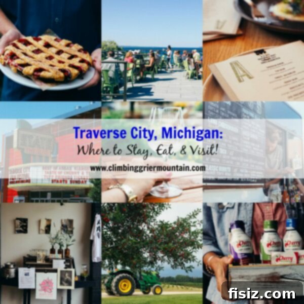 Traverse City, Michigan: Your Ultimate Guide to Stays, Bites, and Sights 2 Panoramic view of Traverse City, Michigan, showcasing its beautiful lakefront and charming downtown