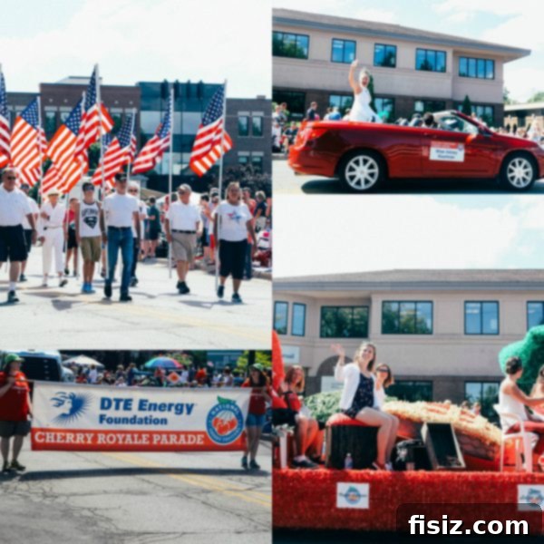 Traverse City, Michigan: Your Ultimate Guide to Stays, Bites, and Sights 9 Cherry Royale Parade float adorned with cherries and cheerful participants