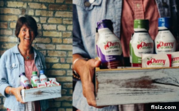 Traverse City, Michigan: Your Ultimate Guide to Stays, Bites, and Sights 10 Michelle from Cherry Works proudly displaying her cherry concentrate products