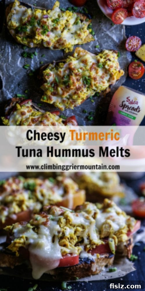 Mediterranean Golden Tuna Melts 8 cheesy-turmeric-tuna-hummus-melts