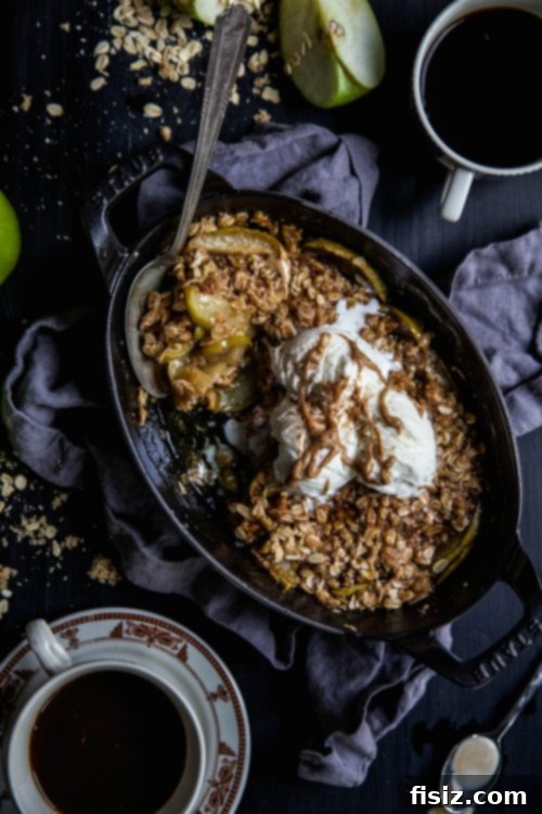 Bourbon Apple Crisp with Oatmeal Cookie Crumble and Warm Nut Butter Drizzle 5 apple-bourbon-oatmeal-cookie-crisp-with-melted-nut-butter-www-climbinggriermountain-com