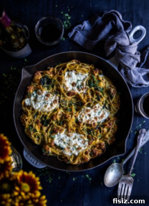 Decadent Four Cheese Pumpkin Spaghetti Pie 2 four-cheese-pumpkin-spaghetti-pie-cozy-fall-dinner-recipe