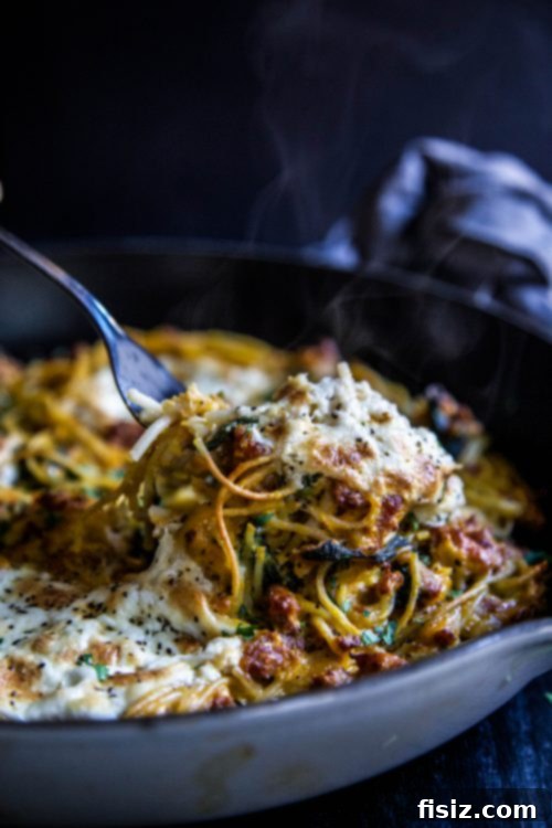 Decadent Four Cheese Pumpkin Spaghetti Pie 5 homemade-pumpkin-spaghetti-pie-with-burrata