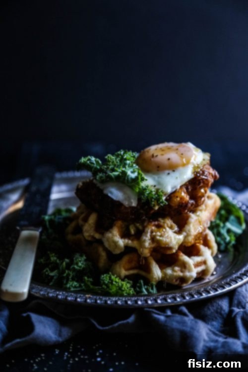 Crispy Chicken Waffles, Sweet Apple Butter, Fresh Kale Slaw 5 Fried Chicken & Waffle Sliders with Apple Butter & Kale Slaw