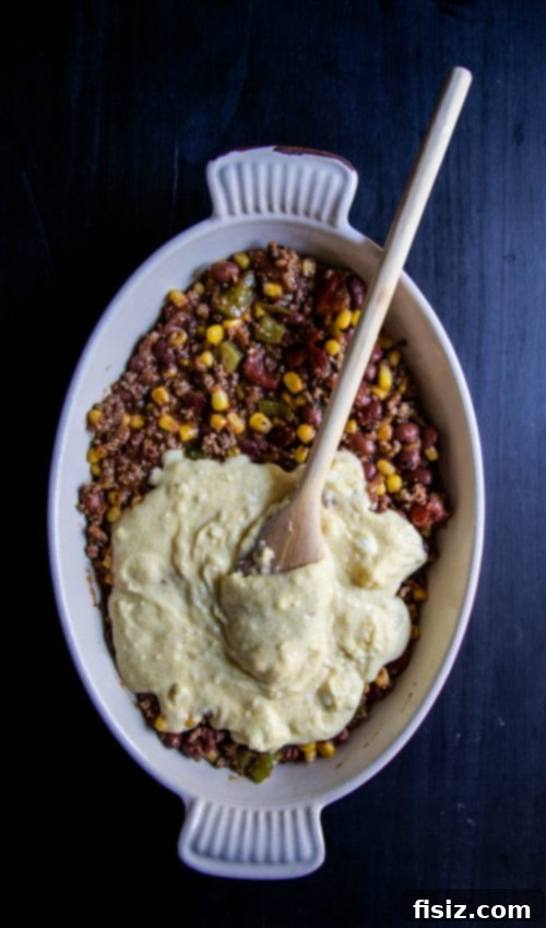 Goat Cheese Tamale Pie with Chili Roasted Jalapenos 5 Homemade Chili with Perfect Cheese Pull - Halloween Dinner Tradition