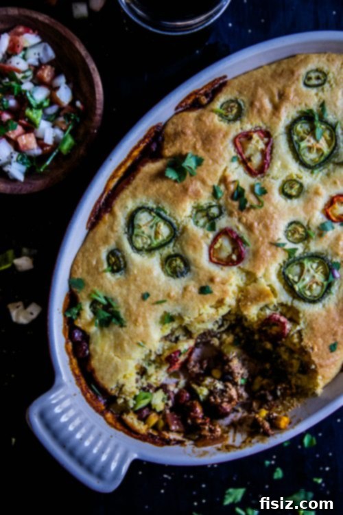 Goat Cheese Tamale Pie with Chili Roasted Jalapenos 6 Chili Roasted Jalapeño Goat Cheese Tamale Pie - Layers of Flavor