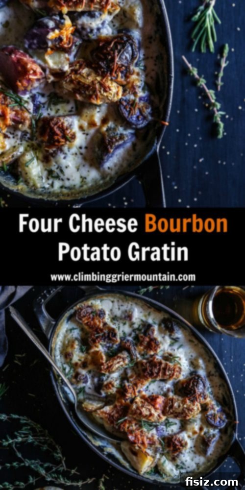 Bourbon Kissed Four Cheese Potato Gratin 7 four-cheese-bourbon-potato-gratin