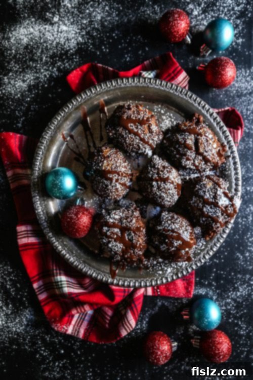 Rich Chocolate Mocha Gingerbread Fritters 6 A stack of Chocolate Mocha Glazed Gingerbread Fritters ready to be served