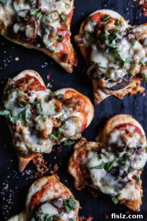 Supreme Love Bites 5 Delicious Mini Heart-Shaped Supreme Pizzas for a romantic dinner