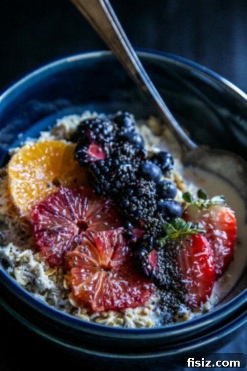 Sunrise Blood Orange Blackberry Granola Oat Bowls 2 Vibrant Blood Orange & Blackberry Granola Oat Bowls