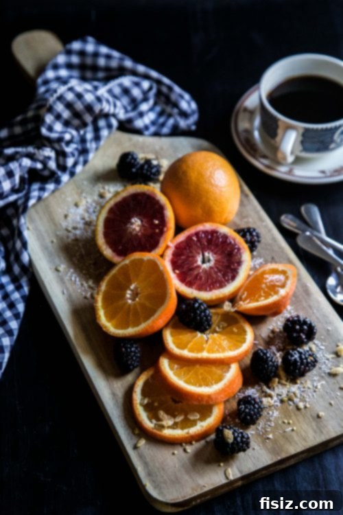 Sunrise Blood Orange Blackberry Granola Oat Bowls 3 Blood Orange & Blackberry Granola Oat Bowls with fresh fruit