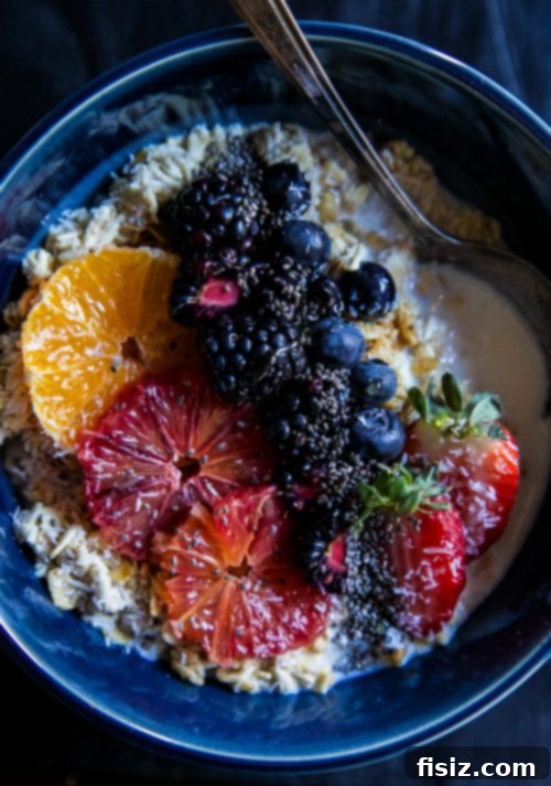 Sunrise Blood Orange Blackberry Granola Oat Bowls 5 Overnight Oats base for Blood Orange & Blackberry Granola Oat Bowls