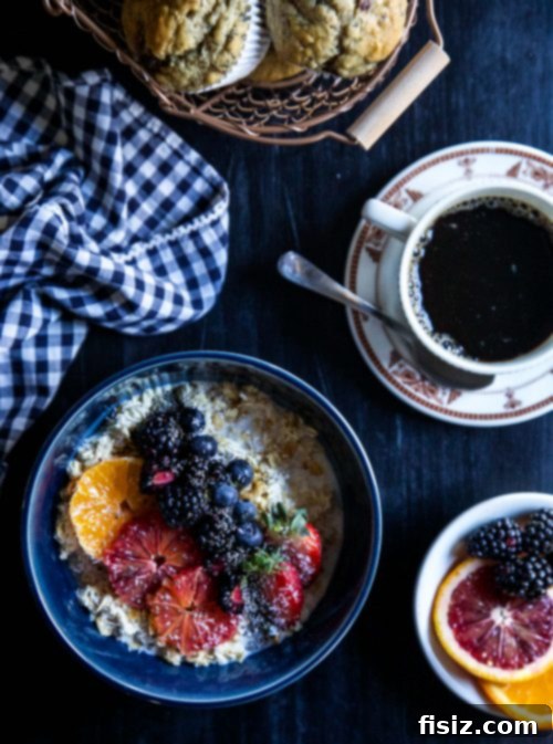 Sunrise Blood Orange Blackberry Granola Oat Bowls 6 Finished Blood Orange & Blackberry Granola Oat Bowls ready to eat
