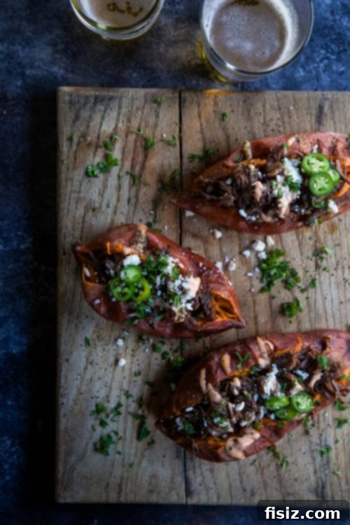 Korean BBQ Galbi Stuffed Sweet Potatoes 2 Tender Korean BBQ Short Ribs Stuffed into Sweet Potatoes