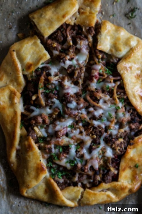 Folding the Rustic Crust of Turkish Lamb Galette