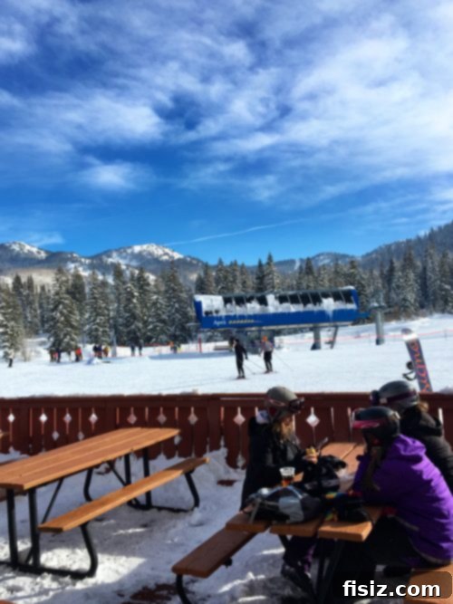 Solitude Mountain Resort Girls Ski Adventure 18 Outdoor patio dining at Last Chance Southwest Grill