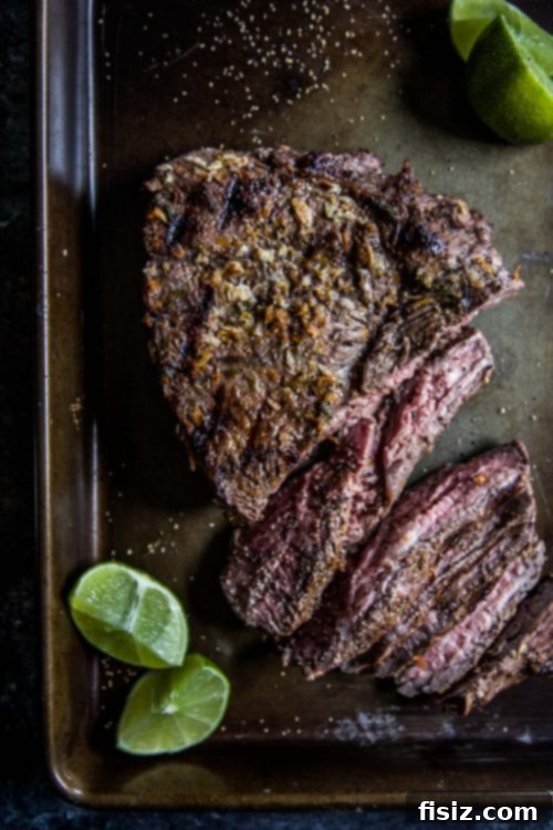 Cuban Mojo Steak Tacos 4 Citrus-Marinated Cuban Flank Steak ready for the grill, showcasing the vibrant marinade