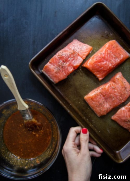 Miso-Hoisin Glazed Salmon with Crisp Tangy Slaw 3 Ingredients for Miso Hoisin Salmon Glaze