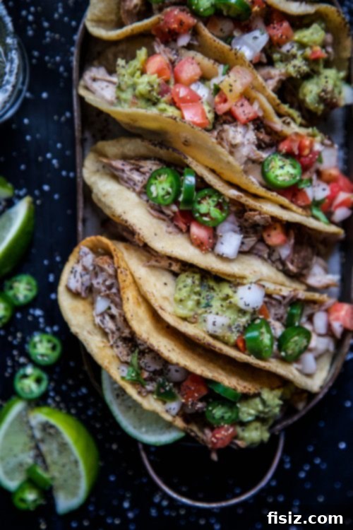 Puffy Golden Carnitas Tacos 5 Delicious toppings for carnitas puffed tacos: pico, guac, sour cream, jalapenos