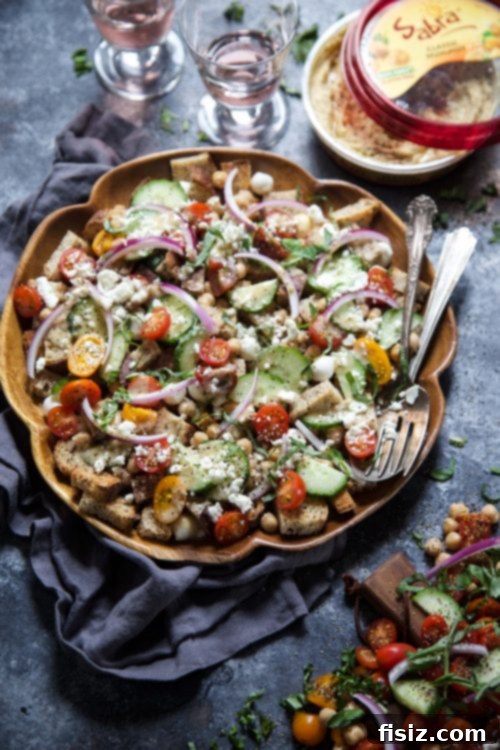 Mediterranean Bread Salad with Hummus Tang 6 Delicious Chickpea Panzanella with Hummus Dressing