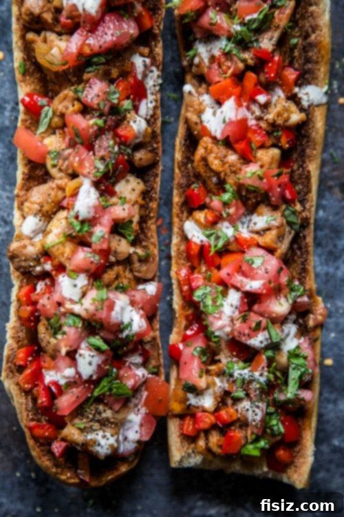 Fiery Cajun Chicken Bruschetta with Spicy Mayo 4 Assembling Cajun Chicken Bruschetta