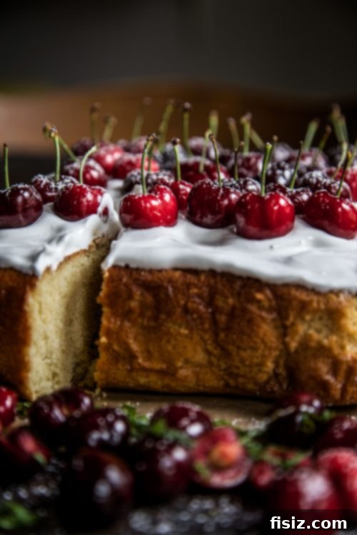 Cherry Party Cake with Bourbon Marshmallow Frosting
