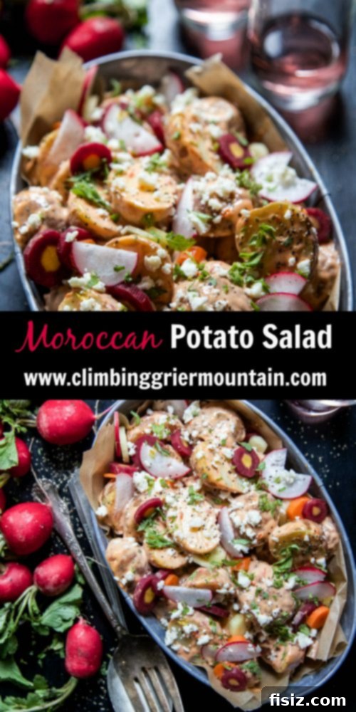 Spiced Moroccan Potato Salad 8 Delicious Moroccan Potato Salad served outdoors