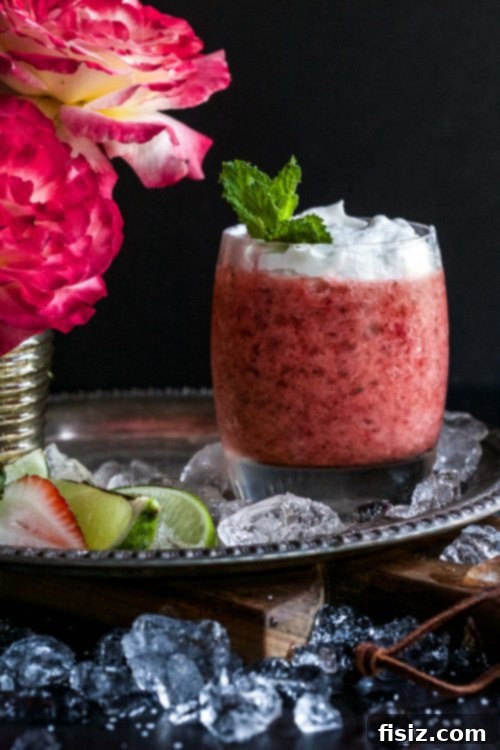 Roasted Strawberry Rosé Margarita with Coconut Cloud 5 Close-up of roasted strawberries for margarita