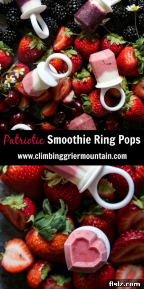 Star-Spangled Smoothie Pops 8 Enjoying Patriotic Smoothie Ring Pops