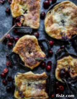 Rustic Cherry Lavender Skillet Pies 7 img 23103 6
