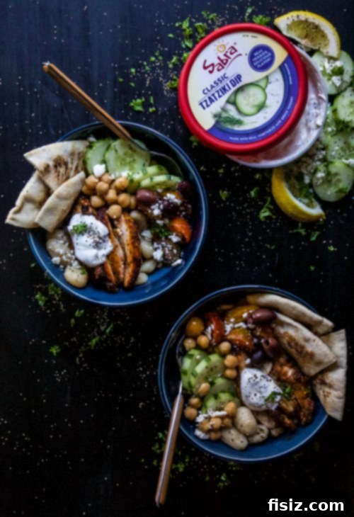 Chicken Shawarma Gnocchi Fusion 2 Chicken Shawarma Gnocchi Bowls - A vibrant dish featuring spiced chicken, fluffy gnocchi, and creamy tzatziki.