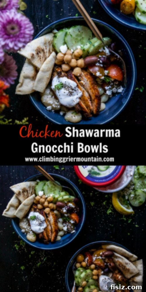 Chicken Shawarma Gnocchi Fusion 8 Final presentation of Chicken Shawarma Gnocchi Bowls, ready to be enjoyed.