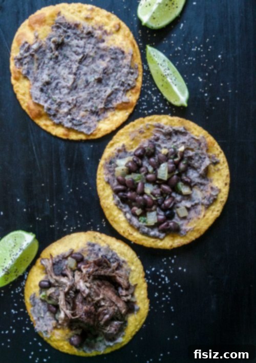 Korean BBQ Beef and Black Bean Chalupas 4 Korean BBQ Beef & Black Bean Chalupas, showcasing the rich ingredients