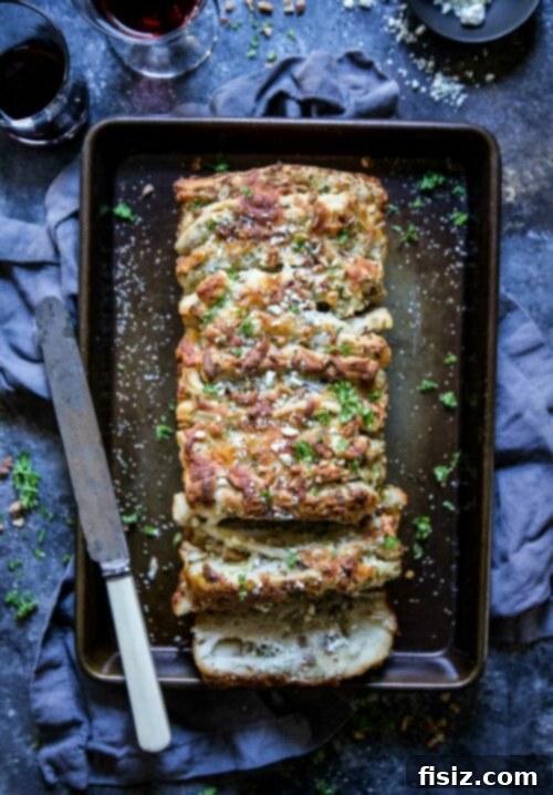 Savory Pull Apart Pizza with Blue Cheese, Pecans and Brussels Sprouts 2 Brussels Sprout, Pecan, and Blue Cheese Pull Apart Pizza, ready to be served